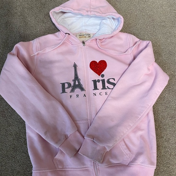 I love Paris pink FZ hoodie - Picture 4 of 4